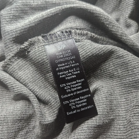 Guess Ribbed Grey Logo Trim Dress - Picture 4 of 5